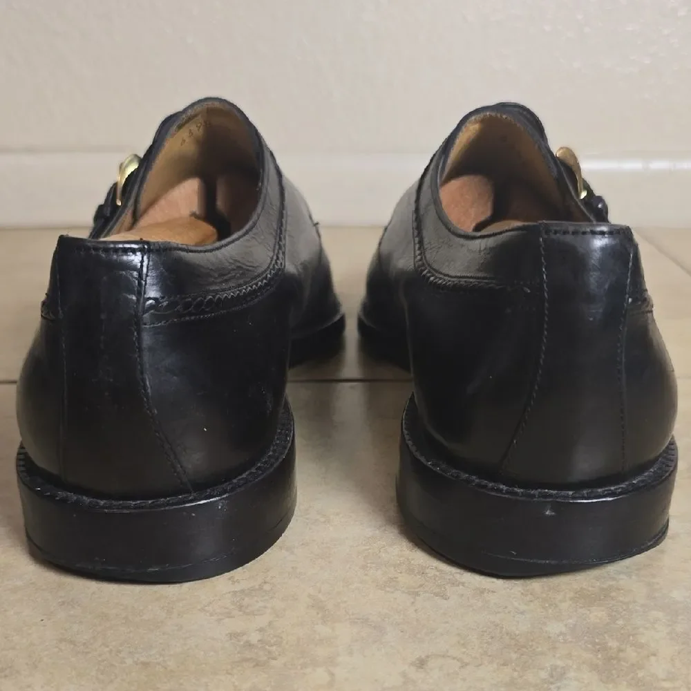 Mezlan Black Leather Buckle Oxfords